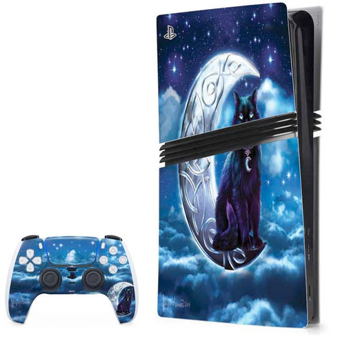 Celtic Black Cat by Brigid Ashwood PlayStation PS5 Skins
